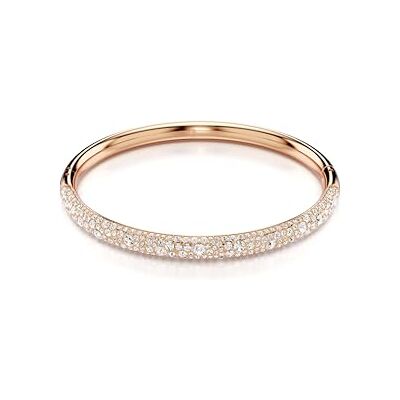 Swarovski Meteora armring, Snow Pavé, Vit, Rose guldfärgad Swarovski Meteora armring, Snow Pavé, Vit, Rose guldfärgad