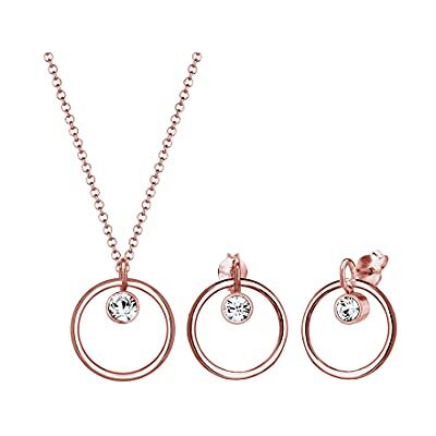 Elli Smyckesset cirkel Geo kristaller 925 silver Tondo,Sterlingsilver Elli Smyckesset cirkel Geo kristaller 925 silver Tondo,Sterlingsilver