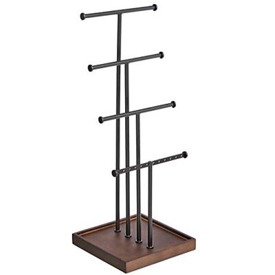 Amazon Basics – bladsmyckesställ, träddesign, 4 nivåer, valnöt/svart Amazon Basics – bladsmyckesställ, träddesign, 4 nivåer, valnöt/svart