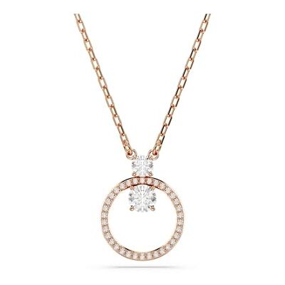 Swarovski Constella hänge, rund skuren, vit, roséguld pläterad Swarovski Constella hänge, rund skuren, vit, roséguld pläterad