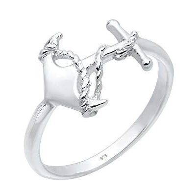 Elli ring kvinnor ankare symbol hav lekfull 925 sterlingsilver, 56, Silver, Ingen ädelsten Elli ring kvinnor ankare symbol hav lekfull 925 sterlingsilver, 56, Silver, Ingen ädelsten