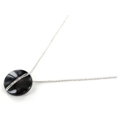 CERANITY damhalsband med berlock sterlingsilver 925 keramik diamant 0,015 kt 45 cm 1–78/0013-N CERANITY damhalsband med berlock sterlingsilver 925 keramik diamant 0,015 kt 45 cm 1–78/0013-N