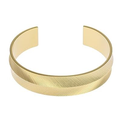 Fossil Rostfritt stål med öppen manschettarmband för kvinnor Fossil Rostfritt stål med öppen manschettarmband för kvinnor