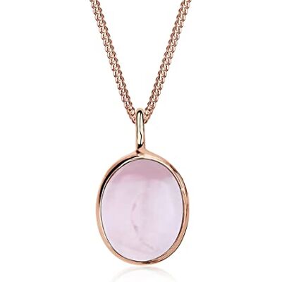 Elli 0112961114_45 dam halsband med hänge 925 silver kvarts rosa 45 cm, 450, Fasettsnitt, Kvarts Elli 0112961114_45 dam halsband med hänge 925 silver kvarts rosa 45 cm, 450, Fasettsnitt, Kvarts