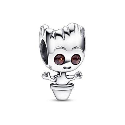 PANDORA Marvel Guardians of the Galaxy Tanzender Groot Charm aus Sterling-Silber mit Cubic Zirkonia in der Farbe Silber, Marvel X Kollektion, 792554C01 PANDORA Marvel Guardians of the Galaxy Tanzender Groot Charm aus Sterling-Silber mit Cubic Zirkonia in der Farbe Silber, Marvel X Kollektion, 792554C01