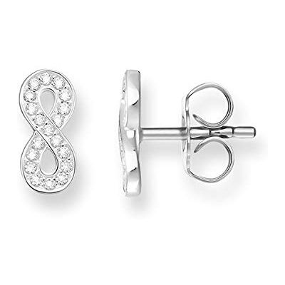THOMAS SABO Damen Ohrstecker Unendlichkeitszeichen 925er Sterlingsilber mit Zirkonia, Größe: ca. 2cm x 1cm, SCH150020 THOMAS SABO Damen Ohrstecker Unendlichkeitszeichen 925er Sterlingsilber mit Zirkonia, Größe: ca. 2cm x 1cm, SCH150020