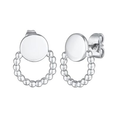 Elli örhängen dam stiftörhängen platta kula design geo silverfärger, En Storlek, Mässing, Ingen ädelsten Elli örhängen dam stiftörhängen platta kula design geo silverfärger, En Storlek, Mässing, Ingen ädelsten