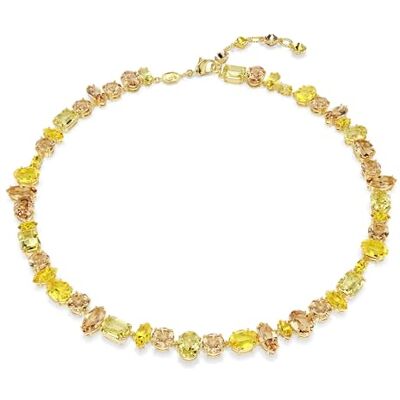 Swarovski Gema Halsband, Blandade Slipningar, Gul, 18 Karat Guldfinish Swarovski Gema Halsband, Blandade Slipningar, Gul, 18 Karat Guldfinish