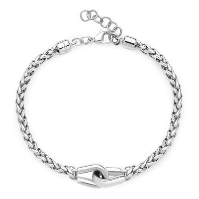 Brosway Knocker BKC26 herr 316L stål fiskbensmönster länk armband storlek: 22 cm Brosway Knocker BKC26 herr 316L stål fiskbensmönster länk armband storlek: 22 cm