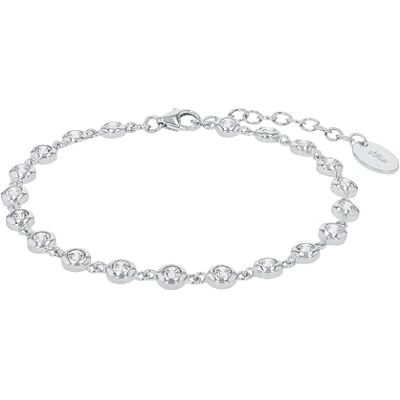 s.Oliver armband 925 sterling silver dam armsmycken, med cubic zirconia synth, 16+4 cm, silver, Kommer i smycken presentförpackning, 2024229 s.Oliver armband 925 sterling silver dam armsmycken, med cubic zirconia synth, 16+4 cm, silver, Kommer i smycken presentförpackning, 2024229