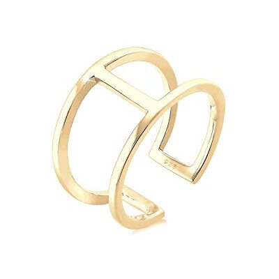 Elli ring dam geo minimal trend i 925 sterlingsilver, 54 EU, fasettad slipning, Utan Elli ring dam geo minimal trend i 925 sterlingsilver, 54 EU, fasettad slipning, Utan
