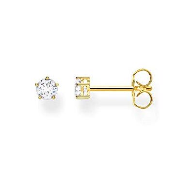 THOMAS SABO boucles d'oreilles simples clous pierre blanche argent plaqué or H2148-414-14 THOMAS SABO boucles d'oreilles simples clous pierre blanche argent plaqué or H2148-414-14
