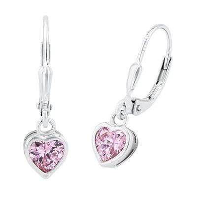 Prinzessin Lillifee Örhängen 925 sterlingsilver barnörhängen för flickor, med zirconia synth., 2,1 cm, rosa, hjärta, kommer i smyckespresentförpackning, 9081905 Prinzessin Lillifee Örhängen 925 sterlingsilver barnörhängen för flickor, med zirconia synth., 2,1 cm, rosa, hjärta, kommer i smyckespresentförpackning, 9081905
