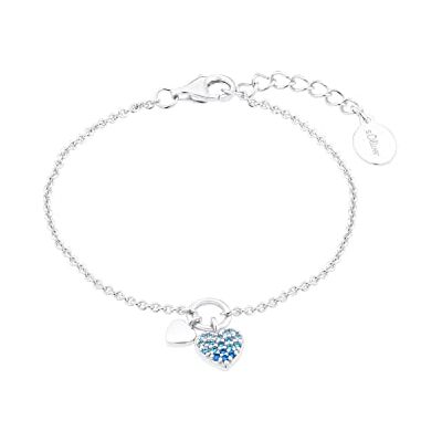 s.Oliver armband 925 sterling silver flickor barn arm smycken, med cubic zirconia synth, 14+2 cm, silver, hjärta, Kommer i smycken presentförpackning, 2036454 s.Oliver armband 925 sterling silver flickor barn arm smycken, med cubic zirconia synth, 14+2 cm, silver, hjärta, Kommer i smycken presentförpackning, 2036454
