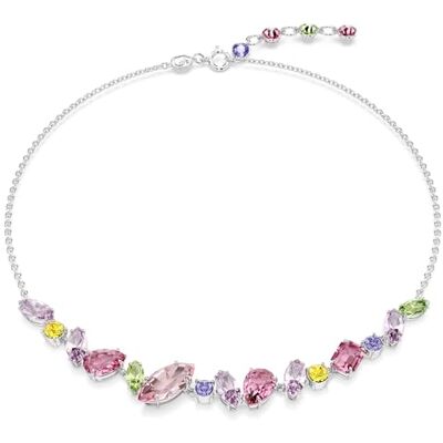 Swarovski Gema frontalhalsband, flerfärgade kristaller av olika snitt och rodiumpläterade, från Gema Collection Swarovski Gema frontalhalsband, flerfärgade kristaller av olika snitt och rodiumpläterade, från Gema Collection