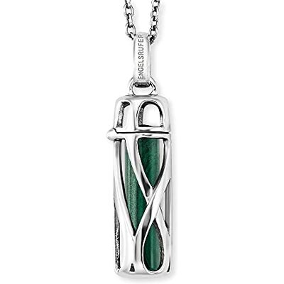 Engelsrufer Damen Halskette aus Sterling Silber mit austauschbarem Kraftstein Anhänger Malachit Größe S Karabinerverschluss in zwei Längen verstellbar nickelfrei Engelsrufer Damen Halskette aus Sterling Silber mit austauschbarem Kraftstein Anhänger Malachit Größe S Karabinerverschluss in zwei Längen verstellbar nickelfrei