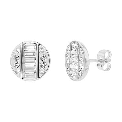 TOM TAILOR kontakt för kvinnor, rostfritt stål, med Preciosa, 11 mm, silver, presentidé, levereras i smyckespresentask, 2100677 TOM TAILOR kontakt för kvinnor, rostfritt stål, med Preciosa, 11 mm, silver, presentidé, levereras i smyckespresentask, 2100677