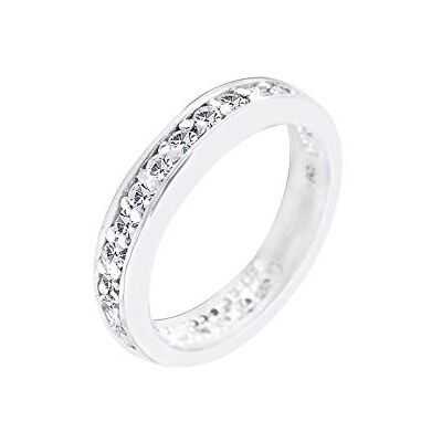 Elli Ring kvinnor förlovning dyrbar med kristaller i 925 sterlingsilver, Silver, Kristall Elli Ring kvinnor förlovning dyrbar med kristaller i 925 sterlingsilver, Silver, Kristall