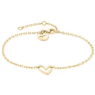 Tamaris armband med hjärthänge TJ-0575-B-21 IP guld, 21 cm, Rostfritt stål, Ingen ädelsten Tamaris armband med hjärthänge TJ-0575-B-21 IP guld, 21 cm, Rostfritt stål, Ingen ädelsten