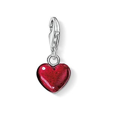 THOMAS SABO Dam berlock rött hjärta berlock klubb 925 sterlingsilver 0794-007-10, Emalj, Ingen ädelsten THOMAS SABO Dam berlock rött hjärta berlock klubb 925 sterlingsilver 0794-007-10, Emalj, Ingen ädelsten