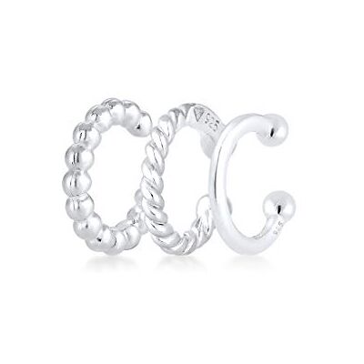Elli Örhänge damer öronmuff set geo minimal look i 925 sterlingsilver, En Storlek, metall, Utan Elli Örhänge damer öronmuff set geo minimal look i 925 sterlingsilver, En Storlek, metall, Utan