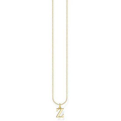 THOMAS SABO halsband med bokstav Z, guldpläterat silver, KE2035-413-39 THOMAS SABO halsband med bokstav Z, guldpläterat silver, KE2035-413-39