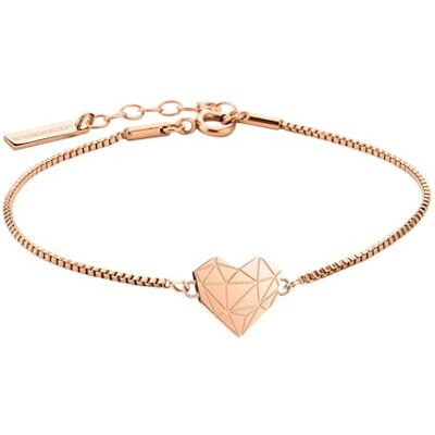 LIEBESKIND Berlin dam armband Herz rostfritt stål silver 20 cm (roséguld) LIEBESKIND Berlin dam armband Herz rostfritt stål silver 20 cm (roséguld)