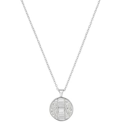 TOM TAILOR Kedja med hänge för kvinnor, rostfritt stål, med Preciosa, 42 + 3 cm, silver, presentidé, levereras i presentförpackning för smycken, 2100676 TOM TAILOR Kedja med hänge för kvinnor, rostfritt stål, med Preciosa, 42 + 3 cm, silver, presentidé, levereras i presentförpackning för smycken, 2100676