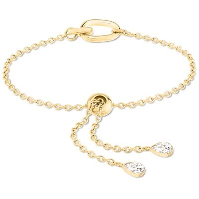 Echtzeit armband Like Diamonds justerbar, guld, silver eller roséguld Edelstahl-Armband med Unendlichkeits-Symbol & Zirkonia-Tropfen 14K vergoldet wasserfest & hautfreundlich Echtzeit armband Like Diamonds justerbar, guld, silver eller roséguld Edelstahl-Armband med Unendlichkeits-Symbol & Zirkonia-Tropfen 14K vergoldet wasserfest & hautfreundlich