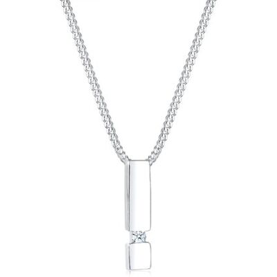 DIAMORE Elli DIAMONDS Halsband Kvinnor Rod Hängsmycke Diamant (0,03 ct.) i 925 Sterling Silver, 45 cm, Fasetterad skärning, Diamant DIAMORE Elli DIAMONDS Halsband Kvinnor Rod Hängsmycke Diamant (0,03 ct.) i 925 Sterling Silver, 45 cm, Fasetterad skärning, Diamant