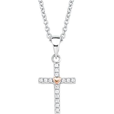 s.Oliver halsband med hänge 925 sterling silver barnhalsband för flickor, med cubic zirconia synth, 37+3 cm, bicolor, hjärta, Kommer i smycken presentförpackning, 2018528 s.Oliver halsband med hänge 925 sterling silver barnhalsband för flickor, med cubic zirconia synth, 37+3 cm, bicolor, hjärta, Kommer i smycken presentförpackning, 2018528