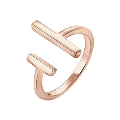 Elli Ring dam geo stav öppen minimal i 925 sterlingsilver, 54 cm, fasettslipning, Utan Elli Ring dam geo stav öppen minimal i 925 sterlingsilver, 54 cm, fasettslipning, Utan