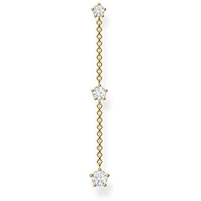 THOMAS SABO Dam singel stiftörhängen vita stenar långa 925 sterlingsilver e sterlingsilver, colore: Guld, cod. H2150-414-14 THOMAS SABO Dam singel stiftörhängen vita stenar långa 925 sterlingsilver e sterlingsilver, colore: Guld, cod. H2150-414-14