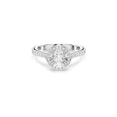 Swarovski Una änglaring, Rundskuren, Vit, Rhodiumpläterad Swarovski Una änglaring, Rundskuren, Vit, Rhodiumpläterad