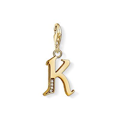 THOMAS SABO Charm 925 silver 1 zirkon 32003310, One Size, 750 gult guld förgylld, 925 sterlingsilver, Zirkonia, THOMAS SABO Charm 925 silver 1 zirkon 32003310, One Size, 750 gult guld förgylld, 925 sterlingsilver, Zirkonia,