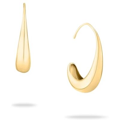 Echtzeit creol The Classy Drop 2,2 cm, guld, silver eller roséguld tropfenförmige Edelstahl-Ohrringe med 14 karat förgyllning vattentålig och hudvänlig smycken Geschenk för dam Echtzeit creol The Classy Drop 2,2 cm, guld, silver eller roséguld tropfenförmige Edelstahl-Ohrringe med 14 karat förgyllning vattentålig och hudvänlig smycken Geschenk för dam