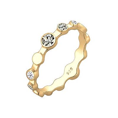 Elli kvinnors tapelring 925 sterlingsilver kristall 0611520917_52, 54 EU, Sterlingsilver, Kristall Elli kvinnors tapelring 925 sterlingsilver kristall 0611520917_52, 54 EU, Sterlingsilver, Kristall