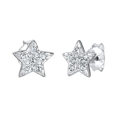 Elli dam örhängen stjärna astro trend örhängen kristall i 925 sterlingsilver e silver Elli dam örhängen stjärna astro trend örhängen kristall i 925 sterlingsilver e silver