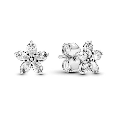 PANDORA Timeless glittrande snöflinga stiftörhängen i sterling silver med klar kubisk zirkonia PANDORA Timeless glittrande snöflinga stiftörhängen i sterling silver med klar kubisk zirkonia