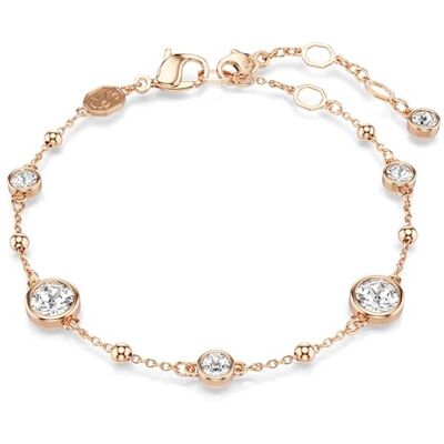 Swarovski Imber Chain Soft Armband, White, Rose Gold Shiny Swarovski Imber Chain Soft Armband, White, Rose Gold Shiny