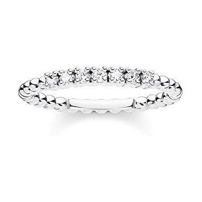 THOMAS SABO bague boules avec pierres blanches argent argent sterling 925 TR2323-051-14-50 THOMAS SABO bague boules avec pierres blanches argent argent sterling 925 TR2323-051-14-50