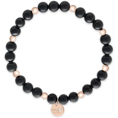 Tamaris armband för dam, Beads / Schwarz-Roségold I Wasserfest i rostfritt stål och Größenverstellbar I dam Armschmuck Tamaris armband för dam, Beads / Schwarz-Roségold I Wasserfest i rostfritt stål och Größenverstellbar I dam Armschmuck