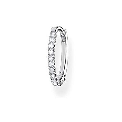THOMAS SABO boucles d'oreilles créoles simples pierres blanches argent sterling 925 CR657-051-14 THOMAS SABO boucles d'oreilles créoles simples pierres blanches argent sterling 925 CR657-051-14