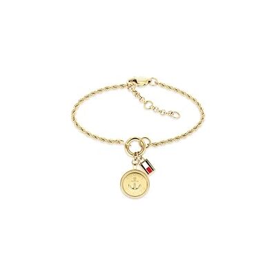 Tommy Hilfiger smycken Kvinnors hängande armband i rostfritt stål med gult guldplätering 2781030 Tommy Hilfiger smycken Kvinnors hängande armband i rostfritt stål med gult guldplätering 2781030