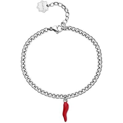 Brosway Armband Chakra für Damen aus Edelstahl in der Farbe Silber mit Karabinerverschluss, Länge: 18 cm, BHKB139 Brosway Armband Chakra für Damen aus Edelstahl in der Farbe Silber mit Karabinerverschluss, Länge: 18 cm, BHKB139