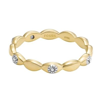 Fossil dam Sutton guld rostfritt stål ring, JF047967107, Rostfritt stål, Ingen ädelsten Fossil dam Sutton guld rostfritt stål ring, JF047967107, Rostfritt stål, Ingen ädelsten