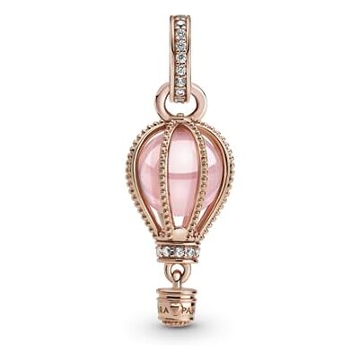 PANDORA varmluftsballong 14k roséguldpläterad berlock med sagorosa kristall och klar kubisk zirkonia PANDORA varmluftsballong 14k roséguldpläterad berlock med sagorosa kristall och klar kubisk zirkonia