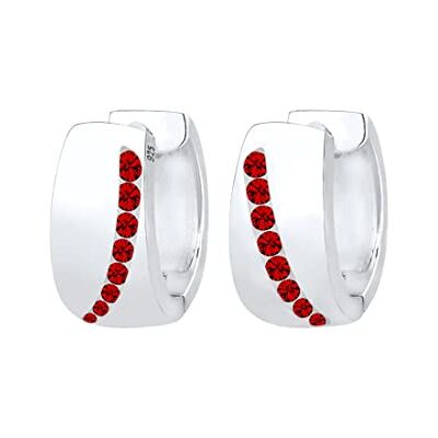Elli kvinnors 925 sterlingsilver Xilion slipad örhänge, Crystal Metall, Kristall Elli kvinnors 925 sterlingsilver Xilion slipad örhänge, Crystal Metall, Kristall