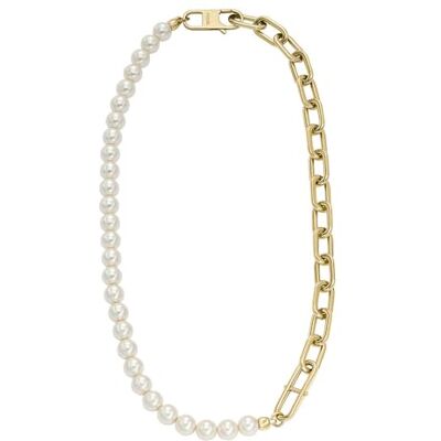 Fossil damhalsband Heritage guld av rostfritt stål, JF04727710, Length: 460mm, Width: 11.8mm, Rostfritt stål, Ingen ädelsten Fossil damhalsband Heritage guld av rostfritt stål, JF04727710, Length: 460mm, Width: 11.8mm, Rostfritt stål, Ingen ädelsten