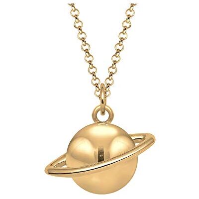 Elli halsband silver 925 förgyllt 24K planet hänge kedja damer smycken gåvor för kvinnor flickor mamma flickvän, astro silverkedja längd 45 cm, 45cm, Sterlingsilver, Ingen ädelsten Elli halsband silver 925 förgyllt 24K planet hänge kedja damer smycken gåvor för kvinnor flickor mamma flickvän, astro silverkedja längd 45 cm, 45cm, Sterlingsilver, Ingen ädelsten